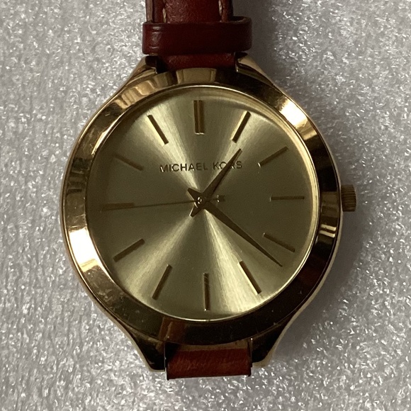 Michael Kors Slim Runway Double Wrap Brown Leather Band Women’s Watch MK-2256 - Picture 13 of 16